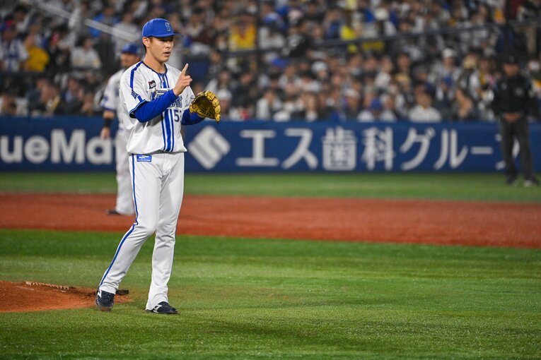 日本シリーズ第2戦、敗れたものの中川颯は1.2回を無失点　©Nanae Suzuki