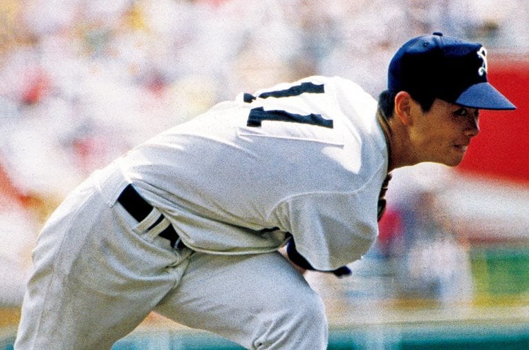 桑田真澄／PL学園 ／ photograph by Katsuro Okazawa