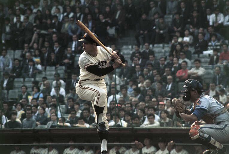 現役時代の王貞治 ©JIJI PRESS