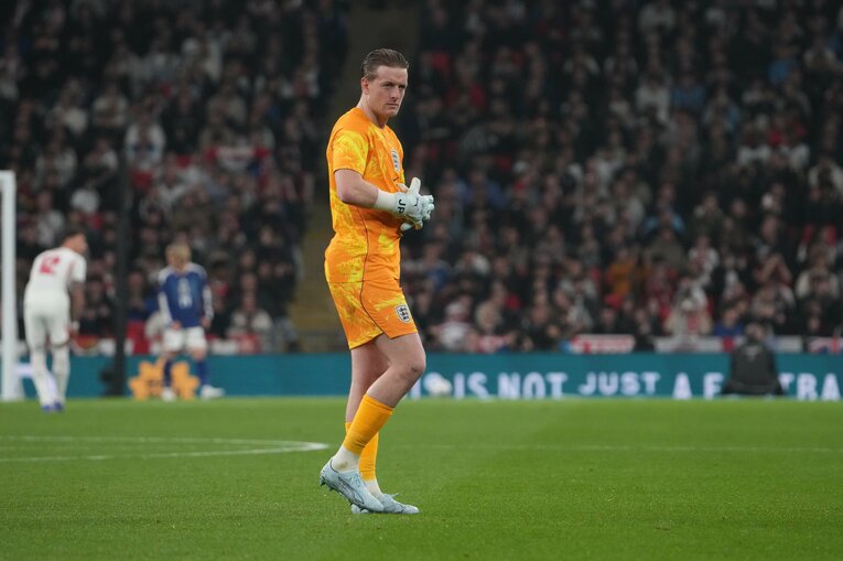 イングランドのGKジョーダン・ピックフォード　©Masashi Hara