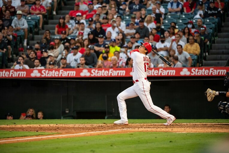 バッターボックスでの大谷翔平
