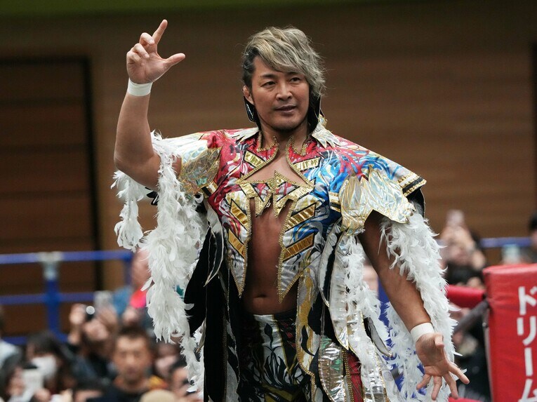 棚橋弘至。11月8日、東祥アリーナ安城　©Essei Hara