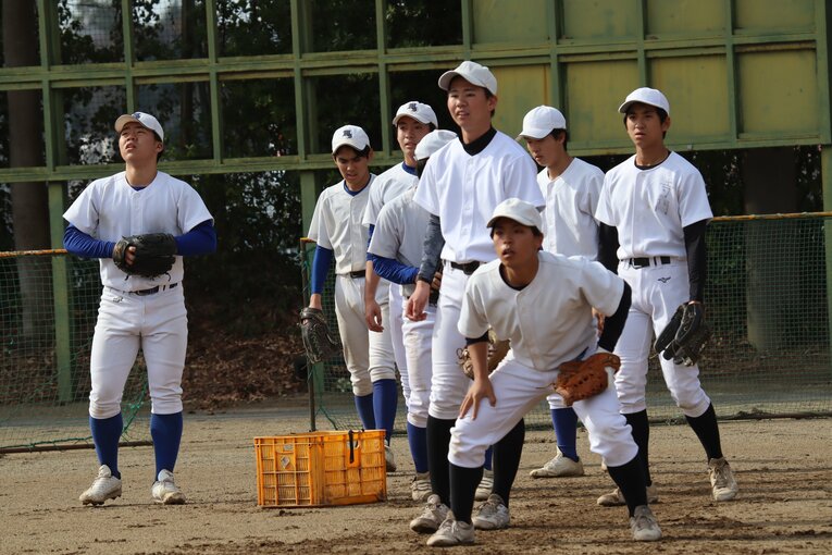 水戸三が水戸一のグラウンドで実戦練習　©Yuki Kashimoto