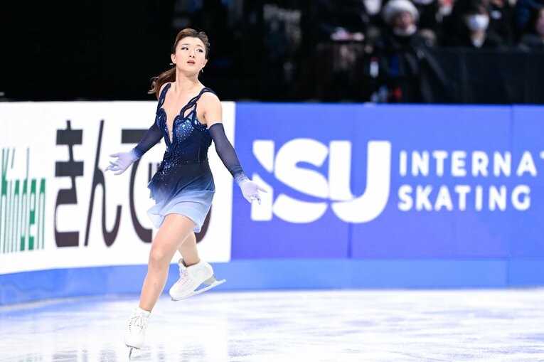 まさかの5位スタートとなったGPファイナルの坂本花織、SPの演技【スワイプするとそのほかの写真もご覧になれます】　©Asami Enomoto