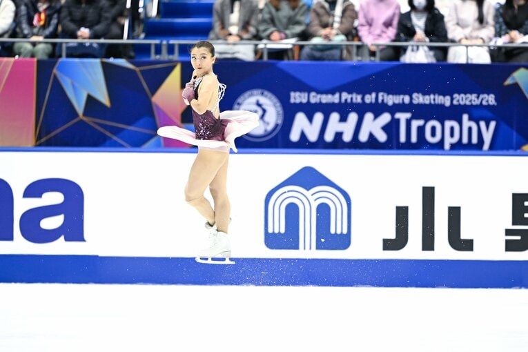 NHK杯で圧巻の演技を見せ、優勝を果たした坂本花織　©Asami Enomoto