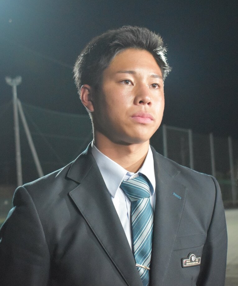 オリックスに1位指名された横山聖哉（上田西）　©JIJI PRESS