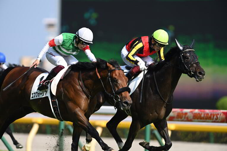 日本ダービー、最終直線の追い比べ　©Keiji Ishikawa