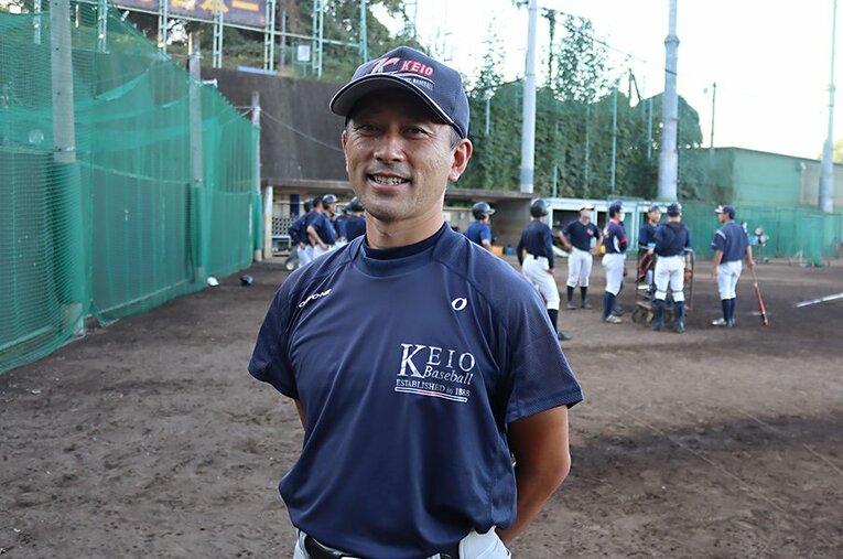 慶應義塾高校・森林貴彦監督の言葉からは先進的な高校野球の空気を感じた ／ photograph by Kou Hiroo