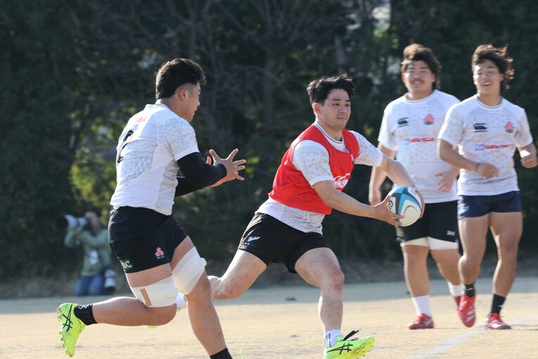 合宿での大鶴。「自分は努力型」と分析する　©Nobuhiko Otomo