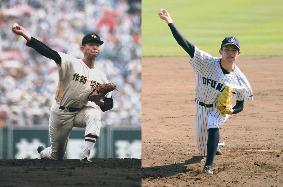 高校野球史上最高の投手なのか……。佐々木朗希を江川卓と比較してみた。＜Number Web＞ photograph by (L)Kyodo News/(R)Asami Enomoto