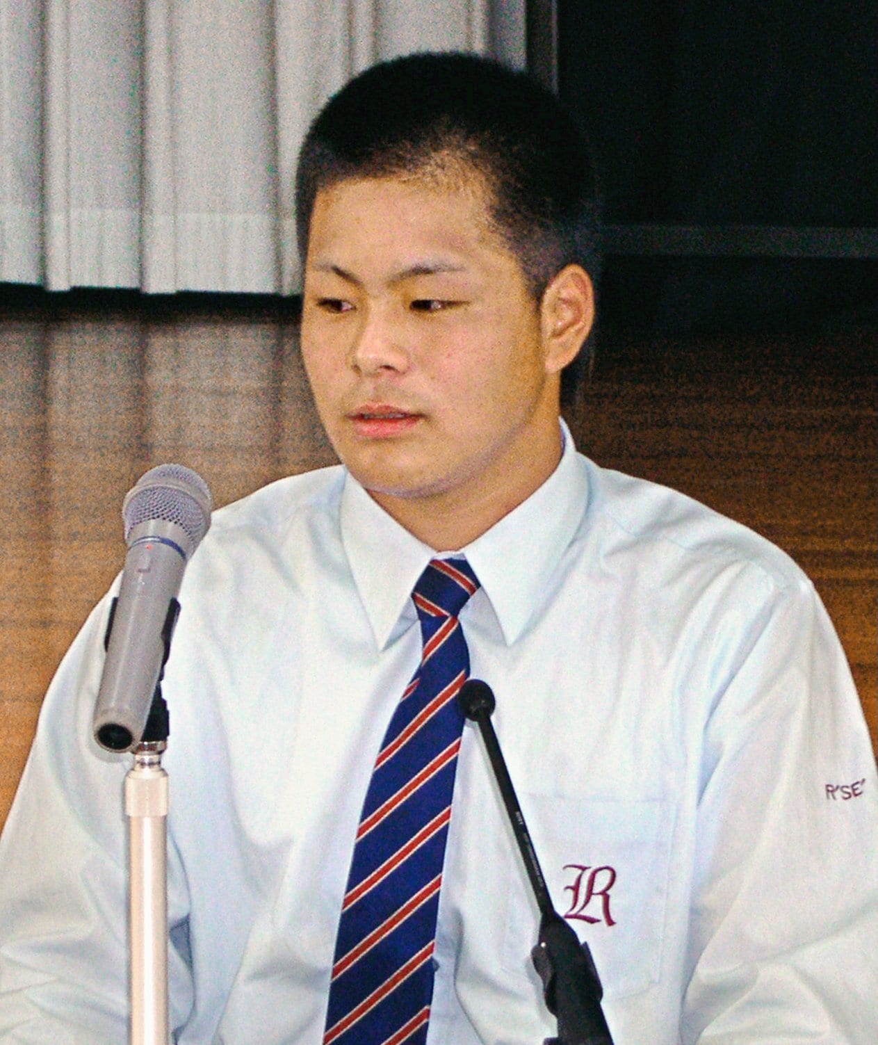 2006年ドラフト会議でオリックスから5巡目指名を受けた土井健大（履正社高校） ©JIJI PRESS