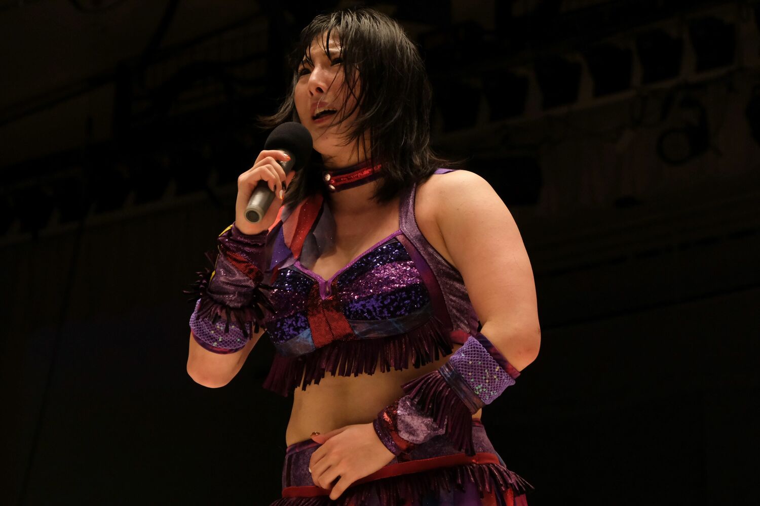 試合後はプロレスへの思いを熱く語った