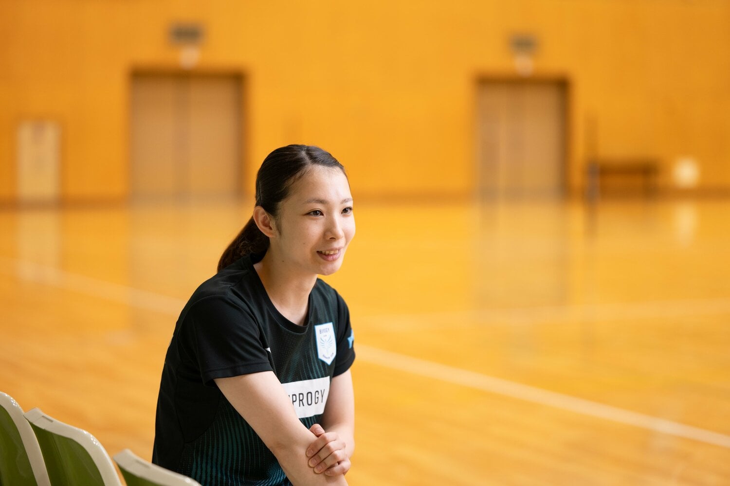 インタビューに答える松友美佐紀