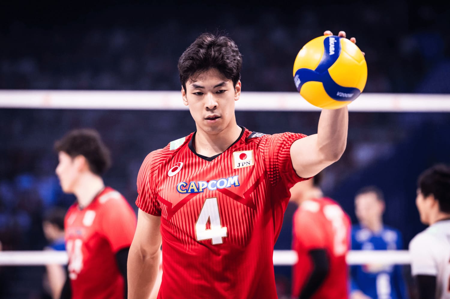 ネーションズリーグ3位決定戦のイタリア戦でも存在感を発揮した宮浦　©︎FIVB