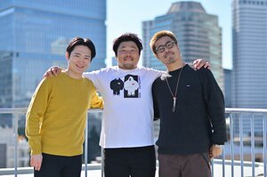【写真】「めっちゃ仲良さそう！」“よわつよ”プロジェクト発起人：ラガーマンに研究員、クリエイティブディレクター…毛色の違う3人のさわやかスリーショット