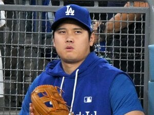 9月9日のレッズ戦で先発メンバーから外れたドジャースの大谷翔平。試合後、負傷者リスト入りが明らかになった