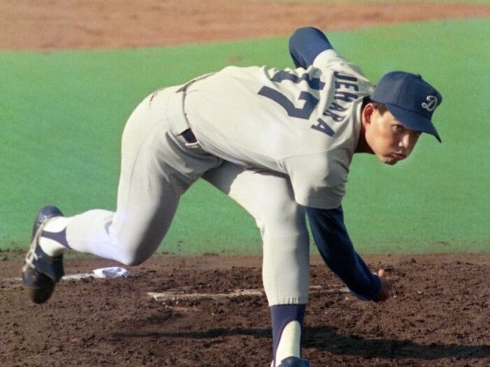 「立浪和義の同期」じつは“もうひとりいた”中日の高卒スーパールーキー「あの伊良部秀輝より速かった剛速球」「不敗神話で優勝に貢献」上原晃の伝説＜Number Web＞ photograph by Sankei Shimbun