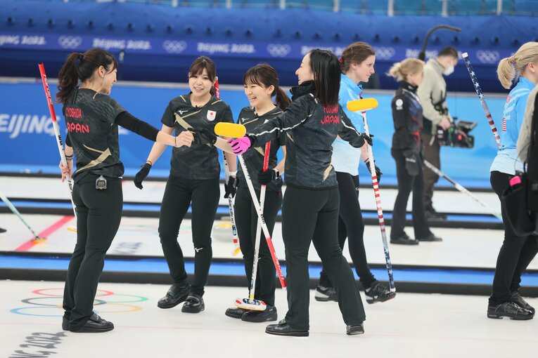 2022年北京五輪。アメリカに勝利したロコ・ソラーレ　©JMPA