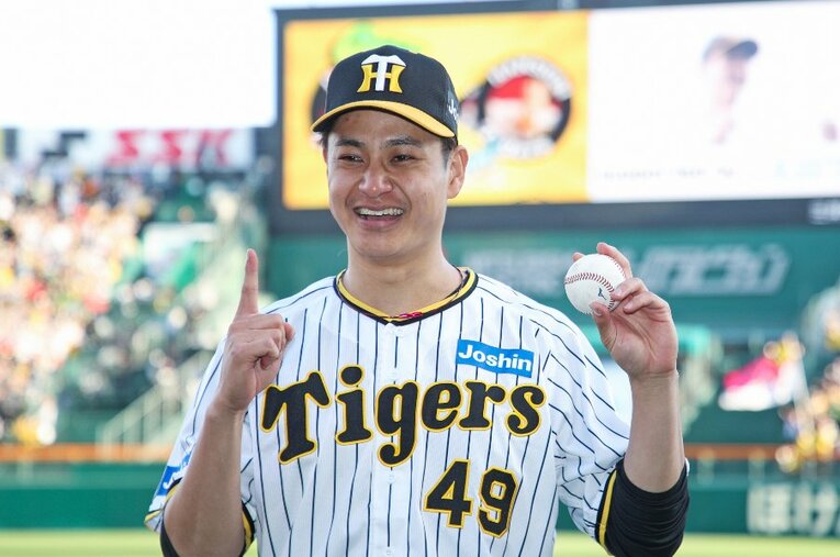 昨年12月の現役ドラフトでソフトバンクから阪神に加入した大竹耕太郎（27歳） ／ photograph by JIJI PRESS