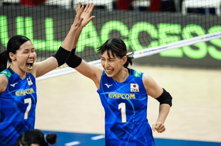 ネーションズリーグで先発起用が続く岩崎こよみ（35歳）。出産を経て、5年ぶりにA代表に復帰している ／ photograph by Volleyball World