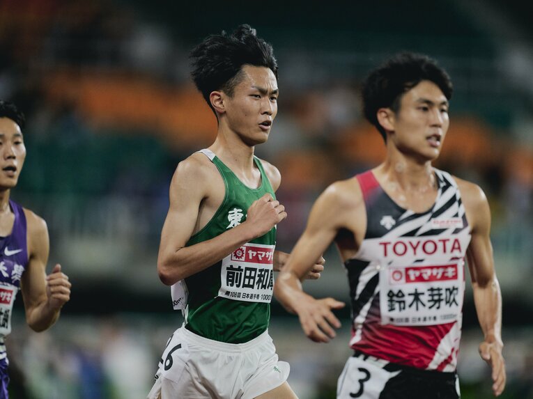 昨年5月の日本選手権１万mでは3位に食い込み、学生新記録をマークした　©Yuki Suenaga