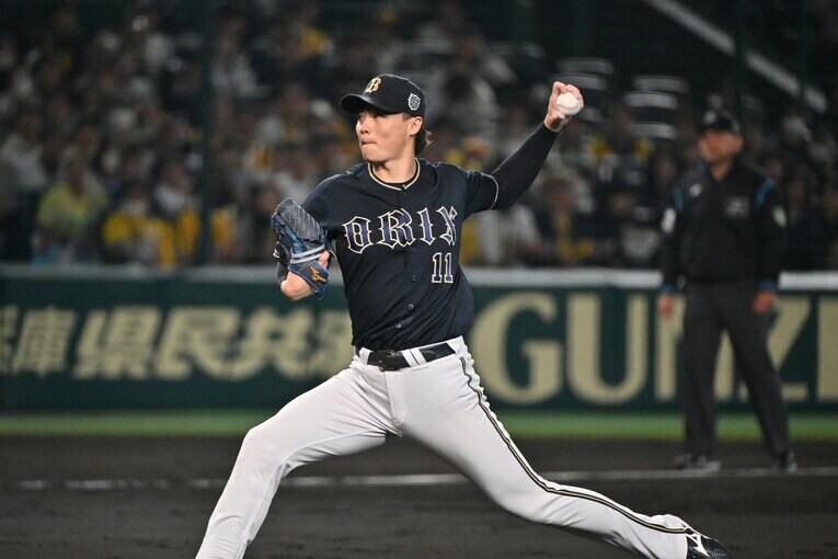 第４戦先発の山崎福　©︎Hideki Sugiyama