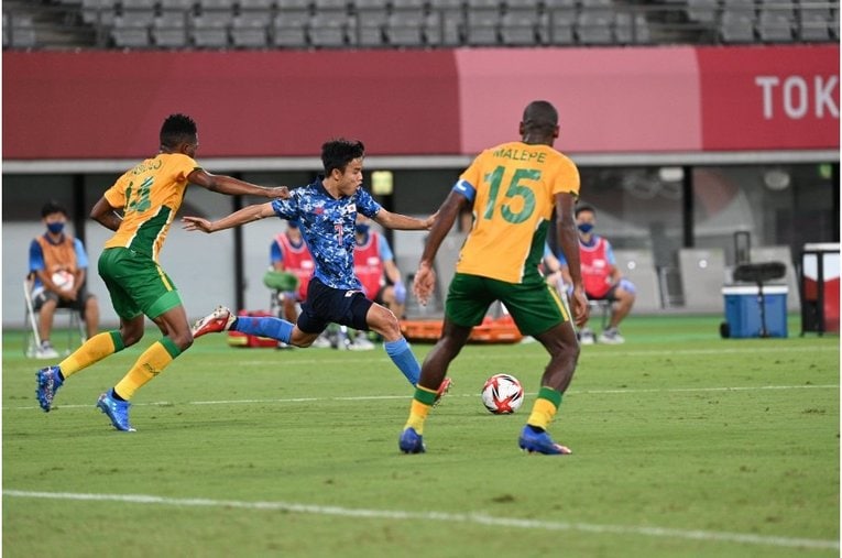 東京五輪での久保のゴール　©Asami Enomoto/JMPA