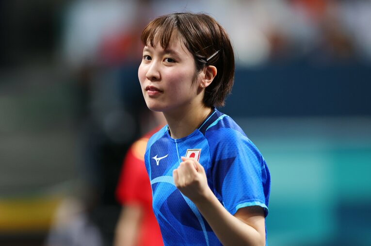 唯一の五輪経験者として女子代表を牽引した平野美宇（24歳） ／ photograph by  Yohei Osada/AFLO SPORT