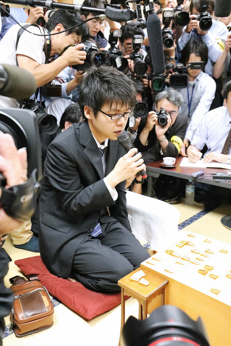 対局後の増田　©JIJI PRESS