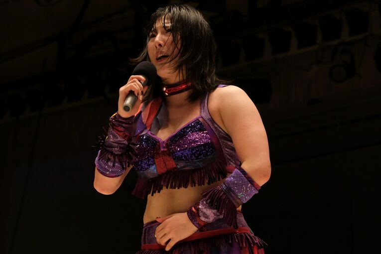 試合後はプロレスへの思いを熱く語った