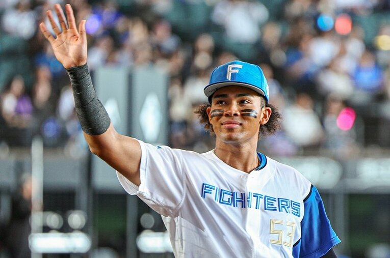 交流戦MVPに輝いた日本ハムの水谷瞬。彼を筆頭にニューフェースが覚醒した2024年の交流戦だった ／ photograph by JIJI PRESS