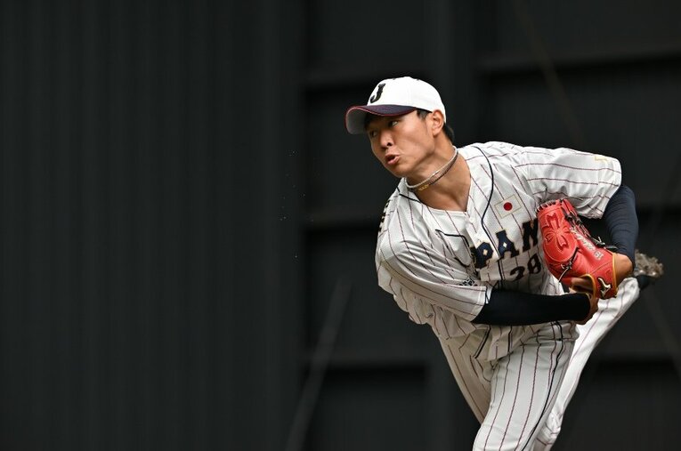 今回の侍ジャパンで最年少の選出となった高橋宏斗（20歳）。人懐っこい性格で、経験豊富な選手たちの中でも存在感を発揮している ／ photograph by Hideki Sugiyama