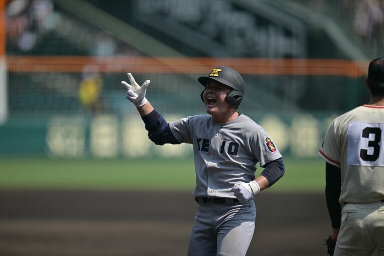 主将でセカンドの大村昊澄（3年）　©Hideki Sugiyama