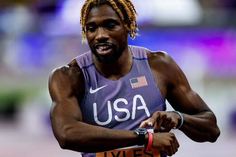 200mの準決勝後は好タイムをアピール　©Kiichi Matsumoto