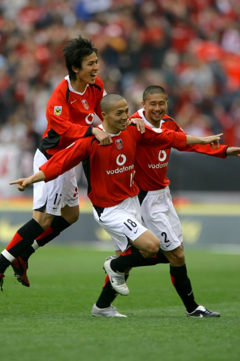 2005年の長谷部、小野伸二、坪井。入団当初の評価は……　©AFLO SPORT