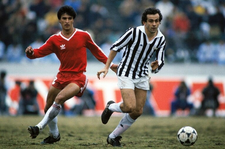 ユベントス時代のプラティニ　©Sports Graphic Number