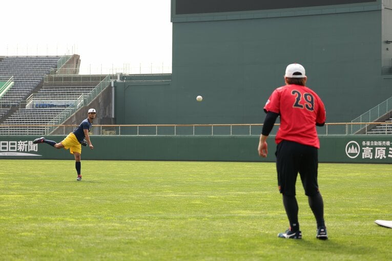 2月20日のダルビッシュと宮城のトレーニング