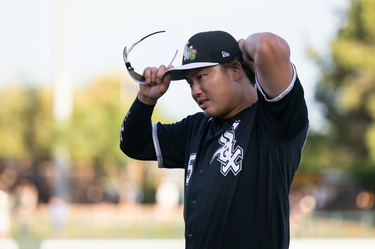 村上宗隆はホワイトソックス1年目から35本塁打を放ち、ポストシーズン進出に大きく貢献した　©Nanae Suzuki
