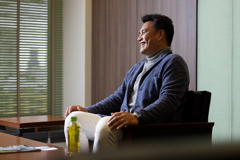 NumberWebのインタビューに応じた井口氏　©Tatsuo  Harada