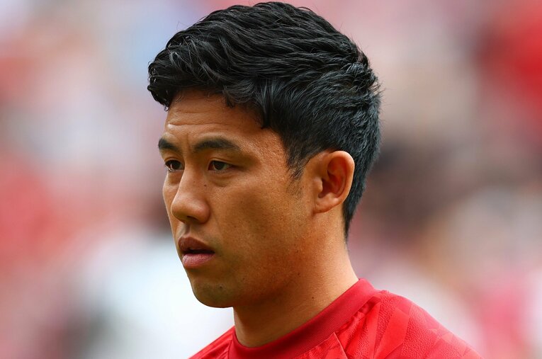 リバプールの親善試合に出場した遠藤航。聖地アンフィールドのファンは33歳の日本人MFを求めている ／ photograph by Chris Brunskill/Fantasista,Getty Images