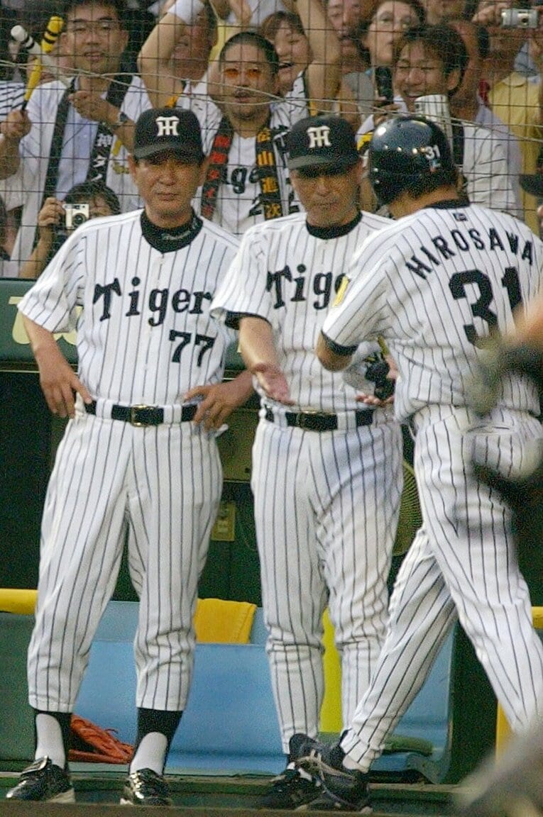 40歳となって代打が多くなっていたものの、星野監督時代の広澤の打棒は復調していた　©JIJI PRESS