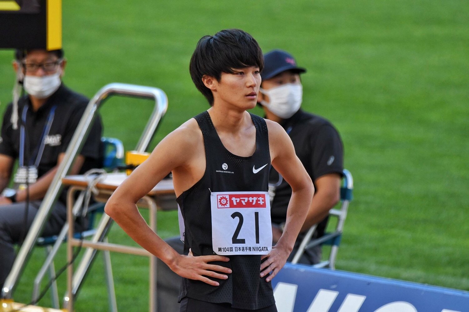 社会人1年目で日本選手権に出場した三津家さん 写真は本人提供