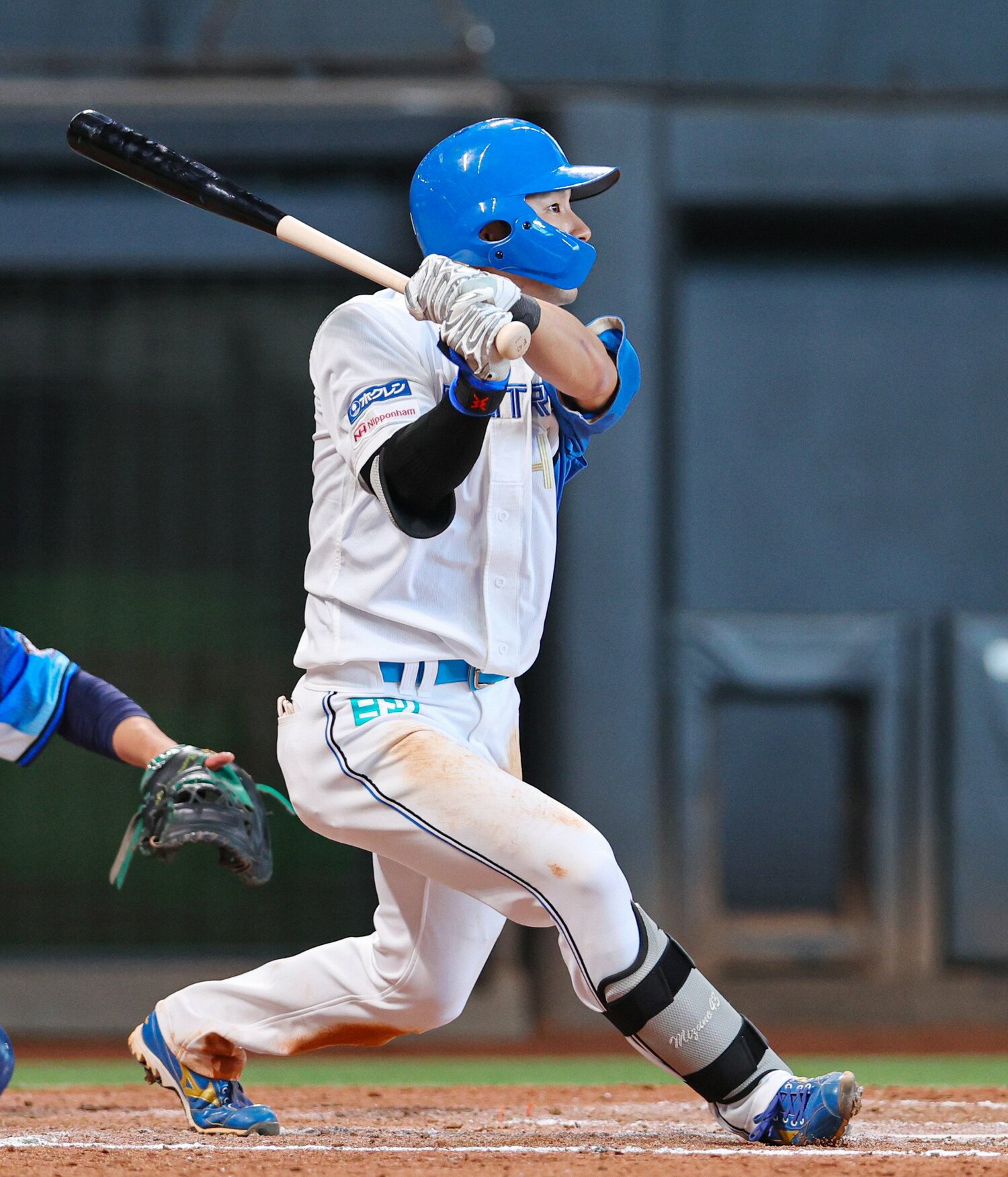 2024年5月15日のライオンズ戦でプロ初本塁打を放った水野達稀　©︎JIJI PRESS