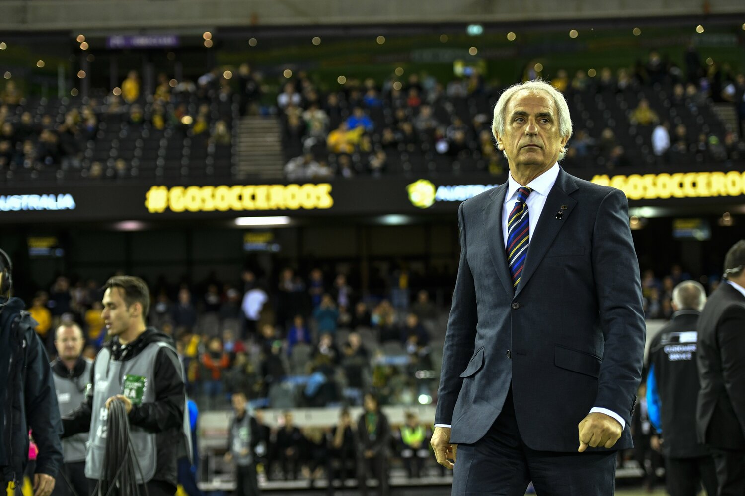 憮然とした表情のヴァイッド・ハリルホジッチ監督　©Takuya Sugiyama