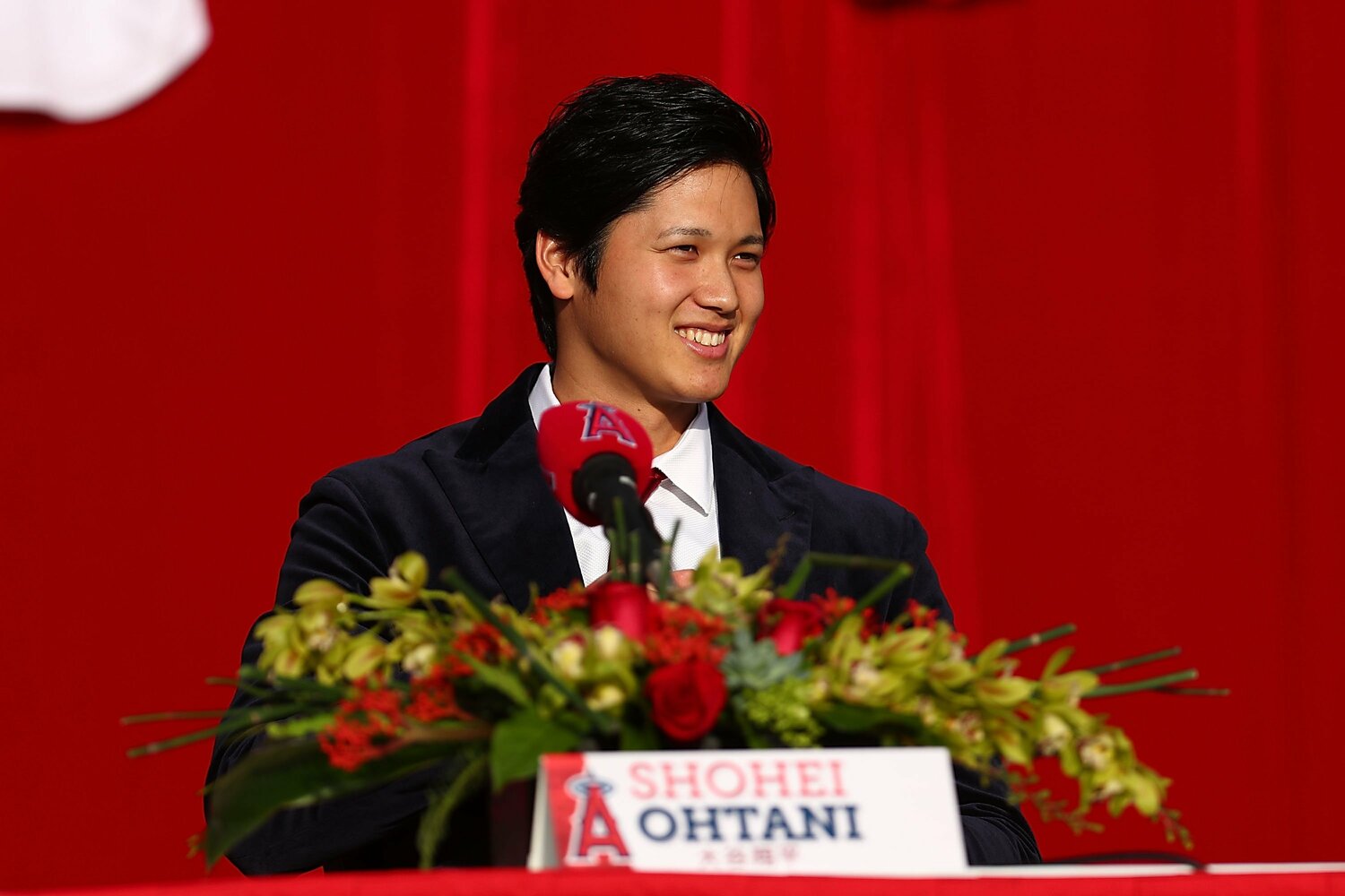 2017年11月、大谷翔平はメジャー挑戦を表明。エンゼルスに移籍した ©Joe Scarnici/Getty Images