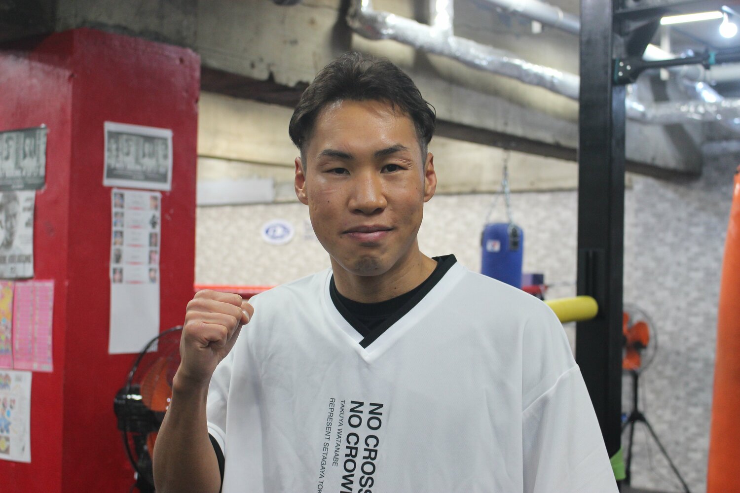 インタビュー後、東京都練馬区のDANGAN GYMで　©Number Web