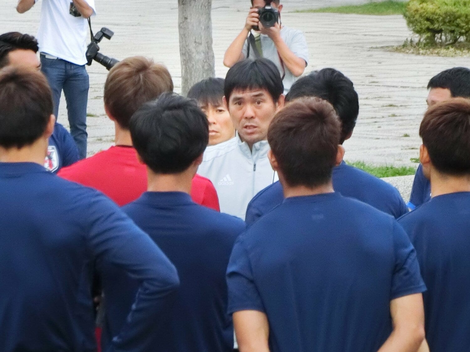 2018年9月の森保監督と日本代表　©JIJI PRESS