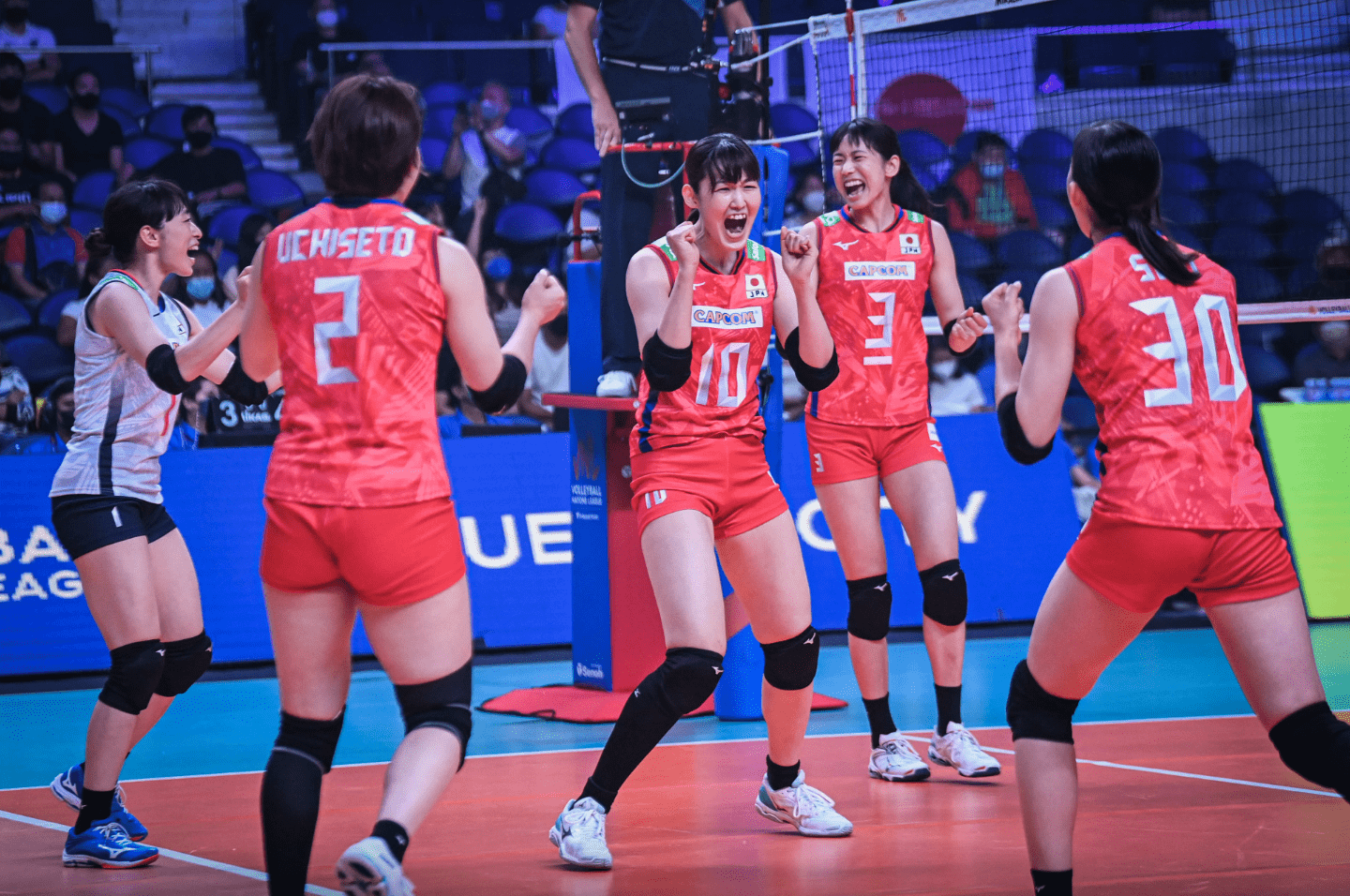 今大会で好調をキープするアウトサイドヒッター井上愛里沙（10番） ©FIVB