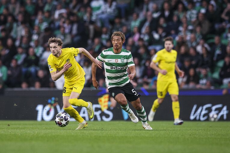 CLラウンド16での守田　©Getty Images