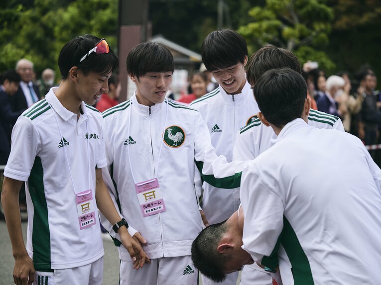 ゴール後の東農大の面々　©Yuki Suenaga